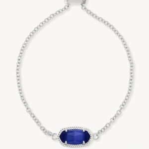 Kendra Scott Cobalt Blue Silver Necklace